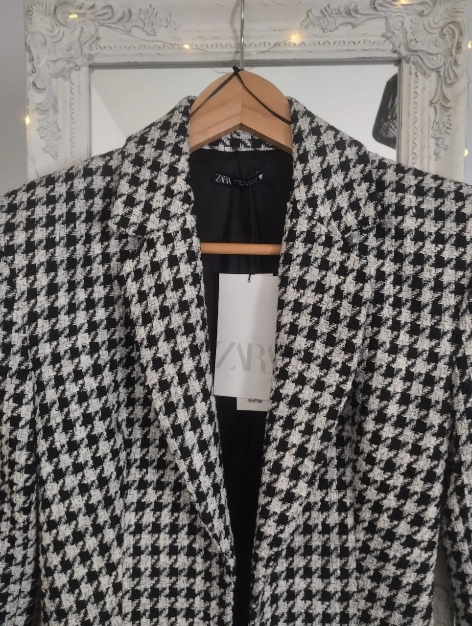 Zara Manteau structuré pied-de-poule XS Neuf avec étiquettes – photo 3